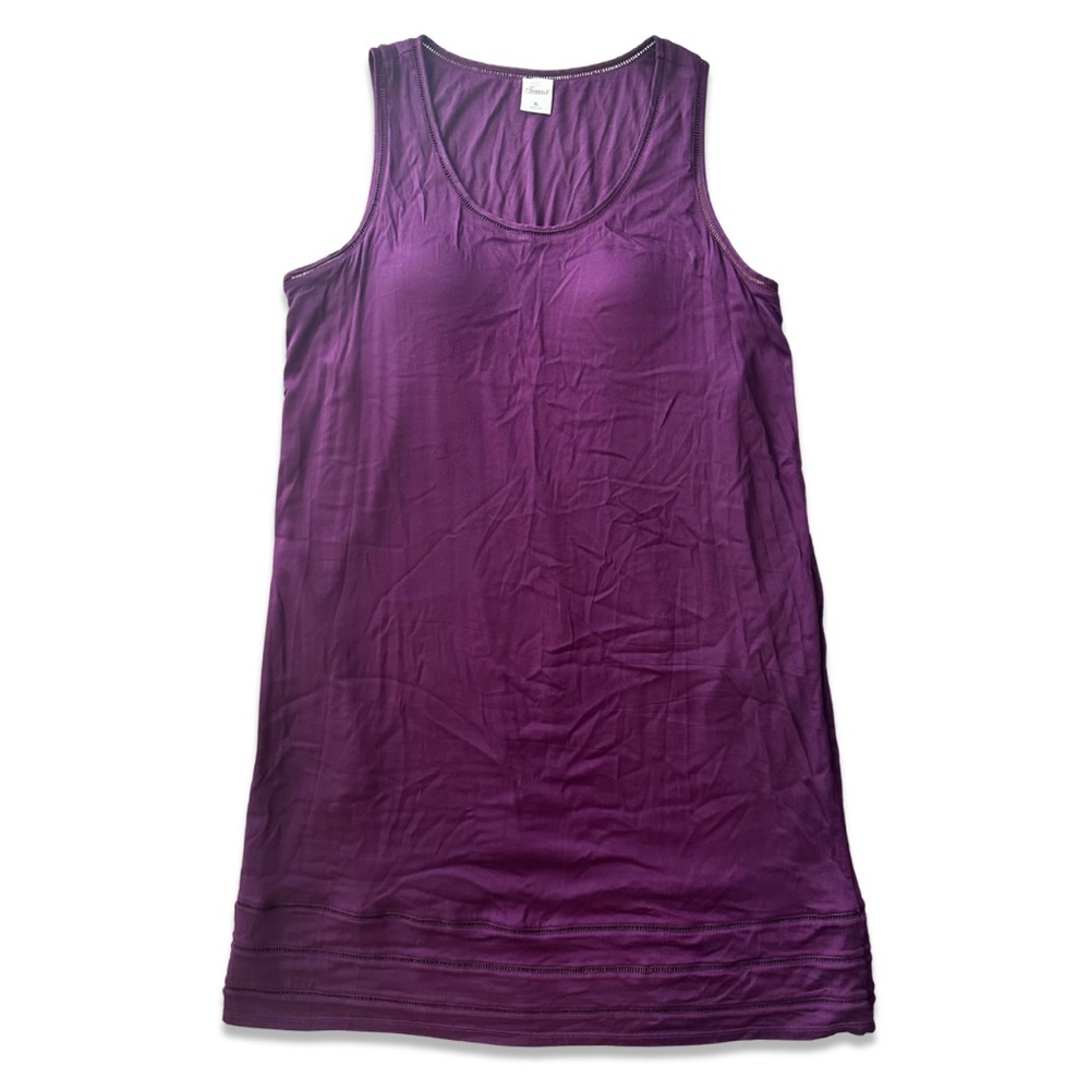 🏷️*Price Drop* Soma Purple Jersey Built in Bra Mini Dress w/ Pockets Size XL